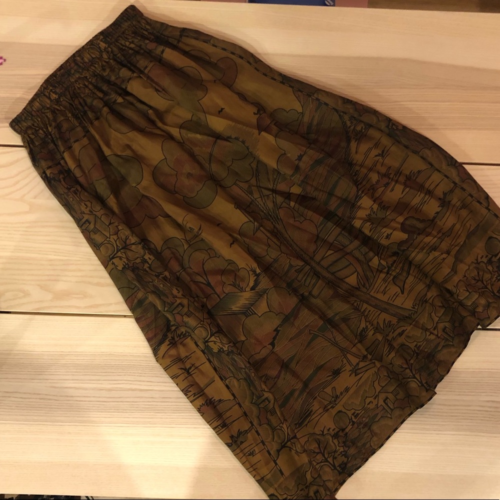 Mes Demoiselles Paris - printed long silk skirt 34